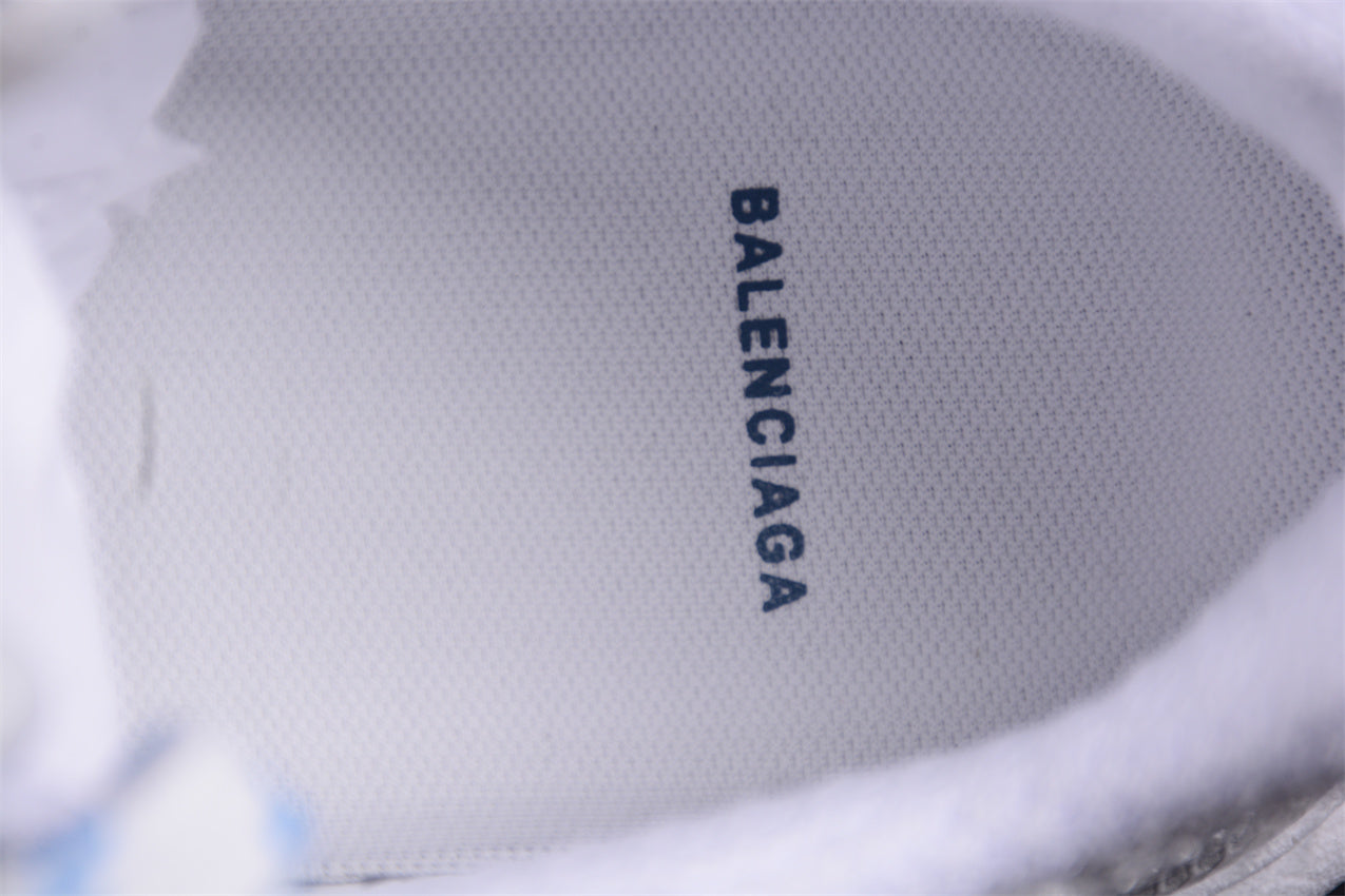 Balenciaga 3XL Worn-Out White, Blue & Volt Yellow