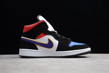 Nike Air Jordan 1 Mid Lakers Multi-Color Sneakers