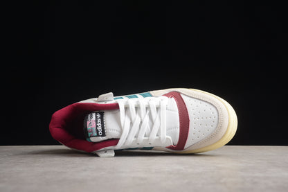 adidas Forum Low White Teal Burgundy Sneakers