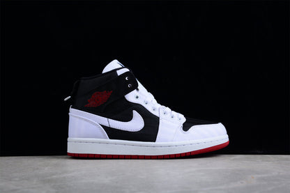 Air Jordan 1 Mid SE Utility Black White Gym Red Sneakers