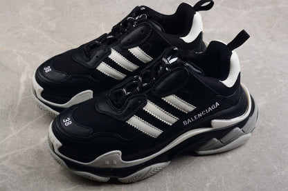 Balenciaga x Adidas Triple S Black Sneakers