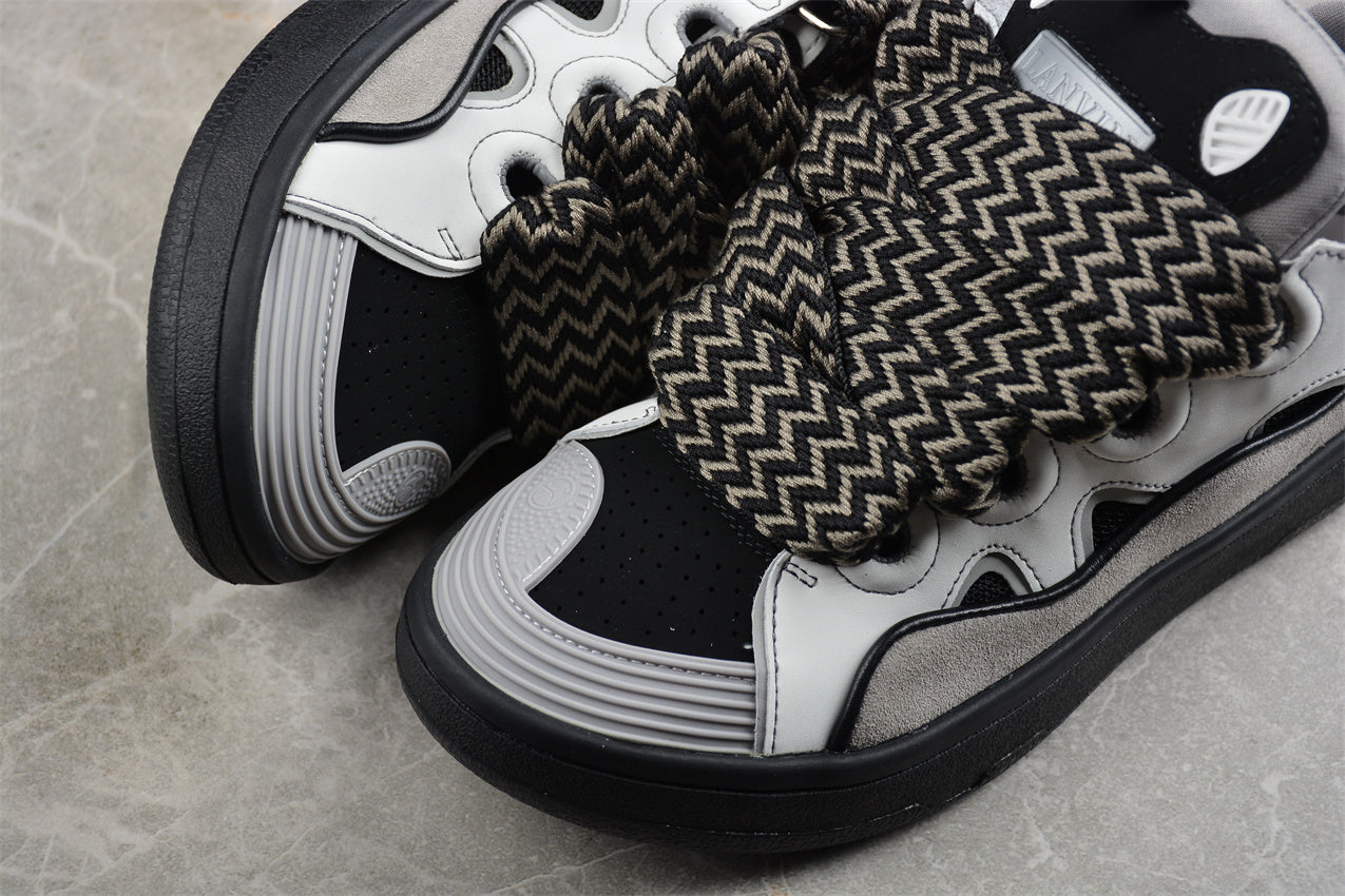 Lanvin Curb Sneaker (White/Anthracite)