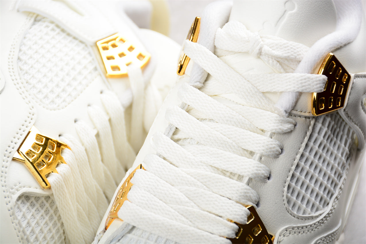 Air Jordan 4 Retro 'White Metallic Gold'