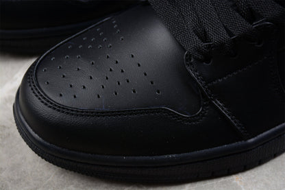 Nike Air Jordan 1 Mid Premium Triple Black Sneakers