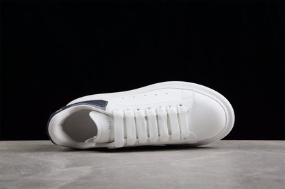 Alexander McQueen Oversized White Navy Leather Sneakers