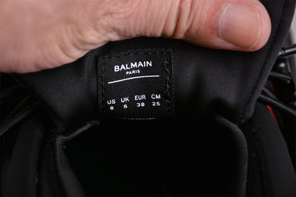 Balmain Unicorn Black Red Trainers