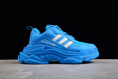 Balenciaga x Adidas Triple S Blue Sneakers