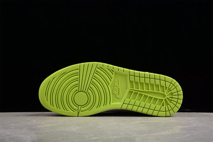 Nike Air Jordan 1 Mid White Lime Sneakers