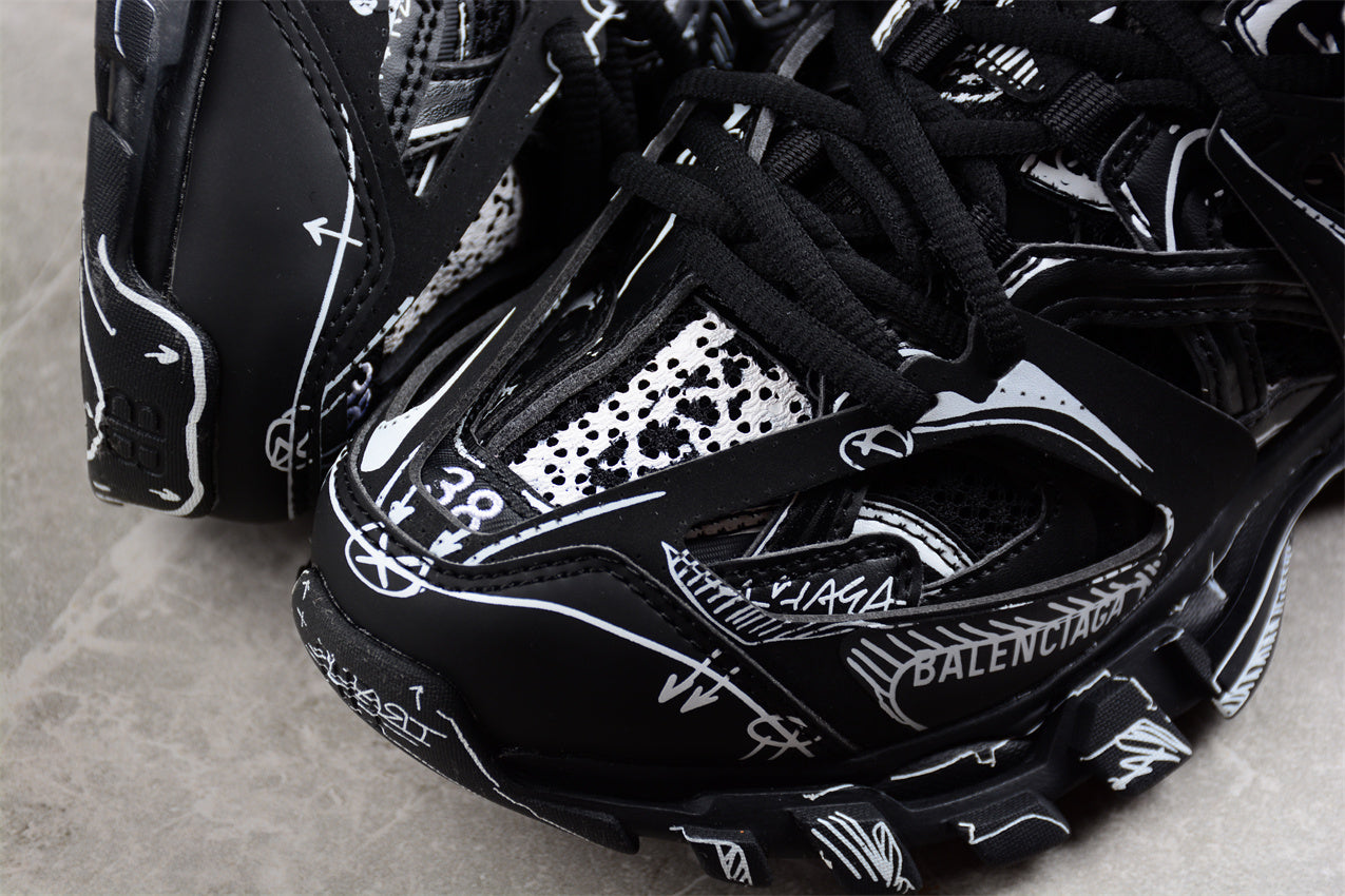 Balenciaga Track Sketch-Print Panelled Sneaker