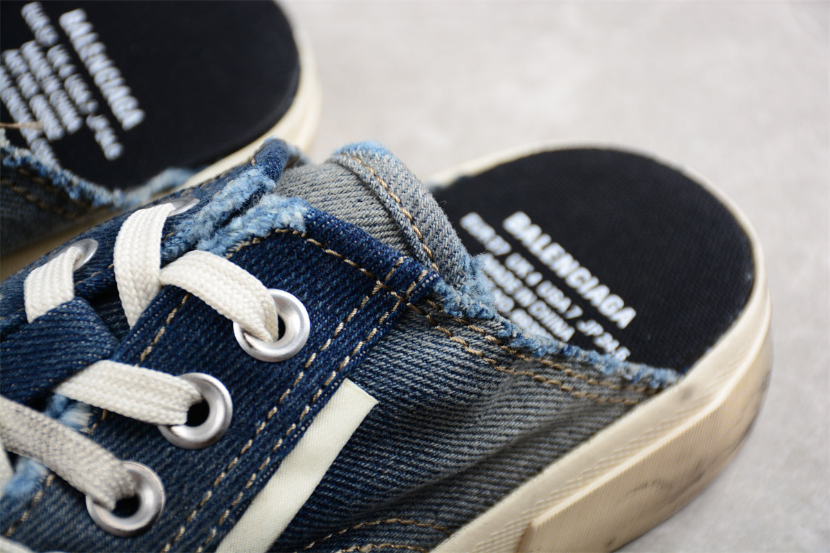 Balenciaga Paris Mule Denim Blue