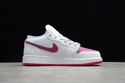 Nike Air Jordan 1 Low White True Berry GS Sneakers