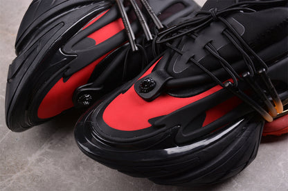 Balmain Unicorn Black Red Trainers