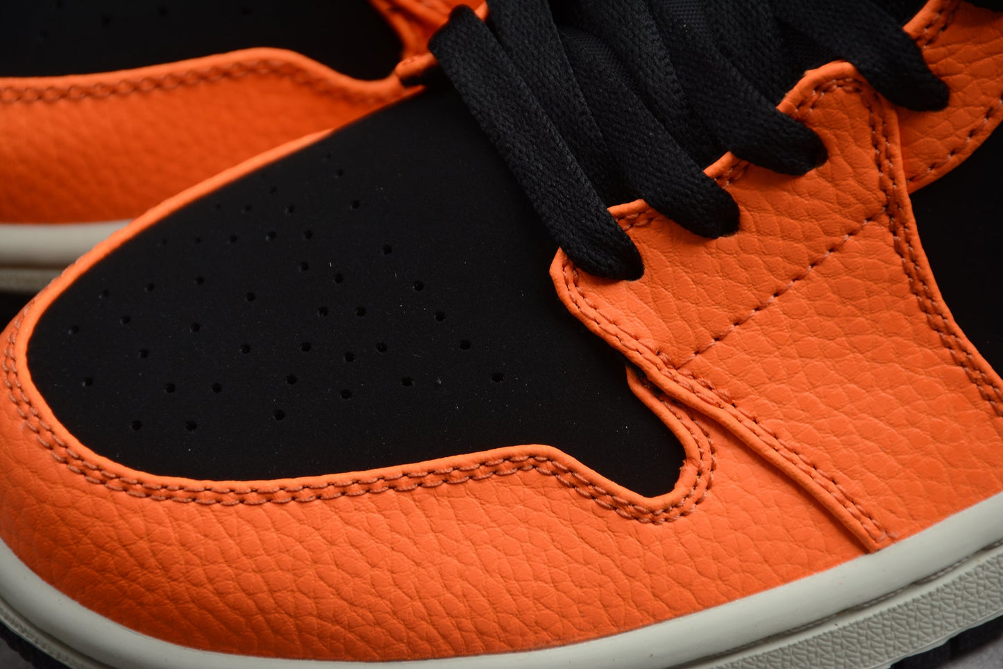 Air Jordan 1 Mid "Black Light Bone Orange"