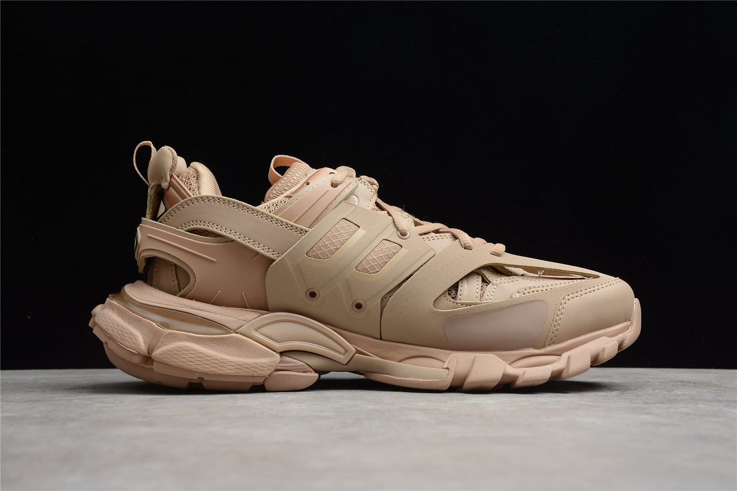Men's Full Beige Track Lifestyle Sneakers