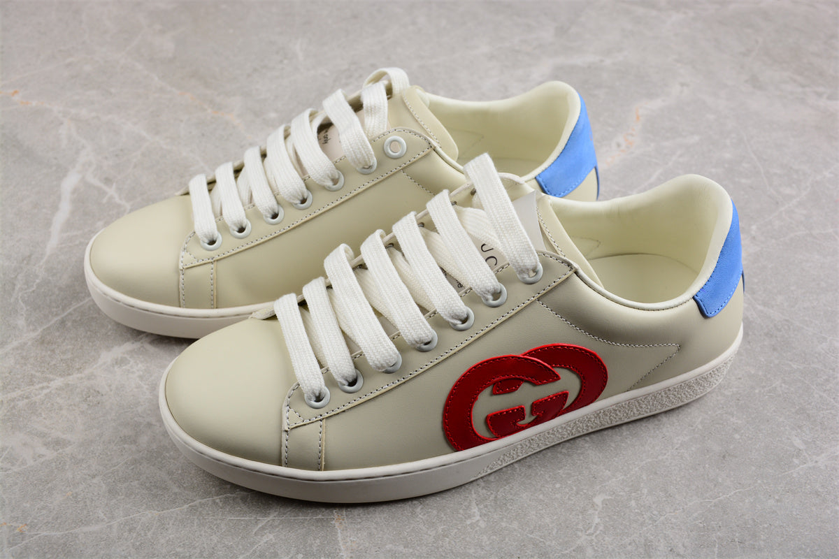 Gucci Ace Interlocking G White Leather Sneakers