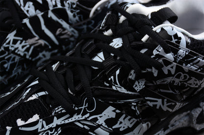Balenciaga Track Graffiti Black White Sneakers