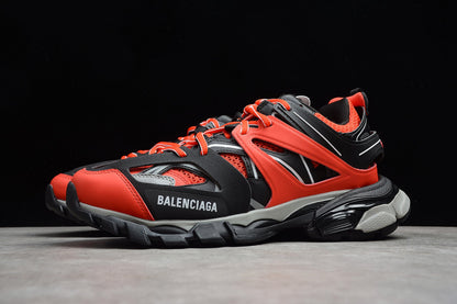 Men's Red & Black Track Performance Sneakers