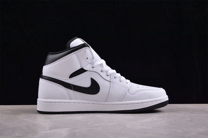 Nike Air Jordan 1 Mid Reverse Panda White Black Sneakers