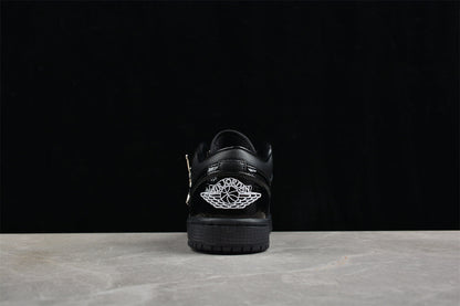 Air Jordan 1 Low SE Patent Elephant Black Sneakers