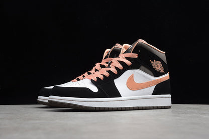 Nike Air Jordan 1 Mid Apricot Agate (Women's) Sneakers
