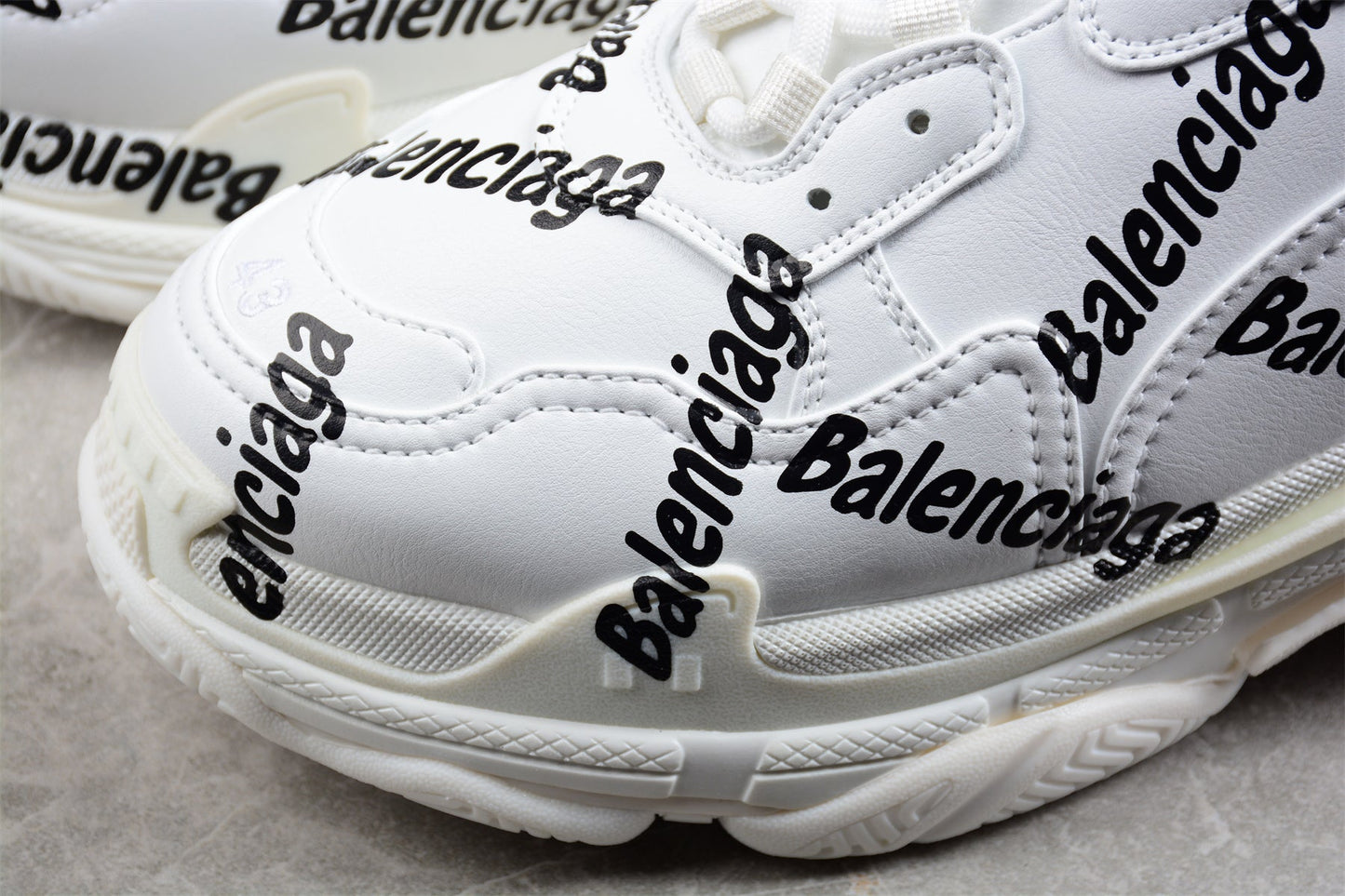 Balenciaga Triple S Allover Logo White Sneakers