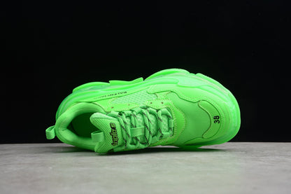 Balenciaga Triple S Neon Green Clear Sole Sneakers