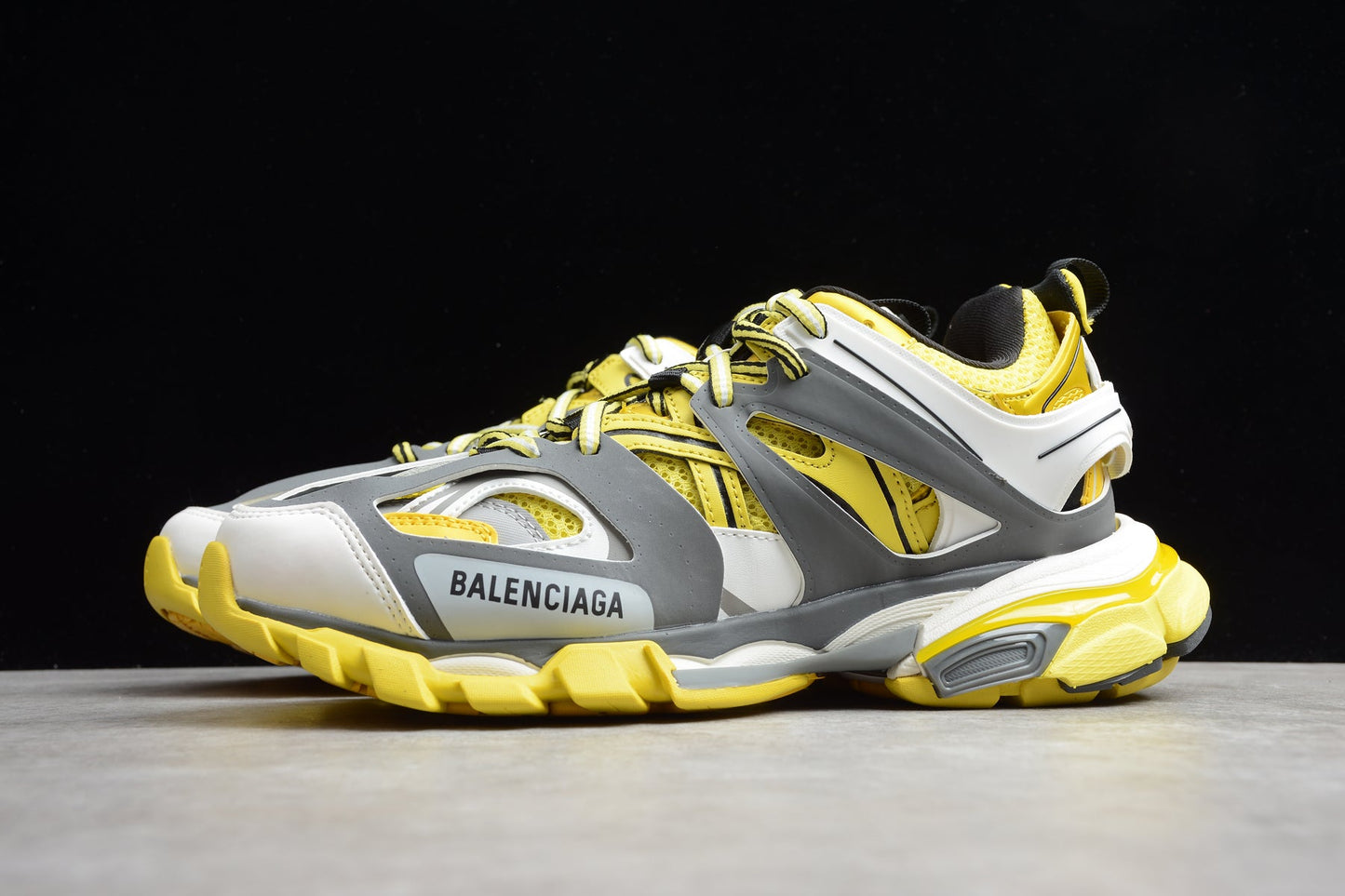 Yellow & Grey Track Performance Sneakers