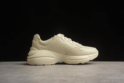 Gucci Rhyton Vintage Beige Leather Sneakers