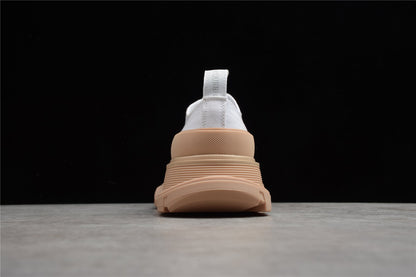 Alexander McQueen Tread Slick White Tan Canvas Sneakers
