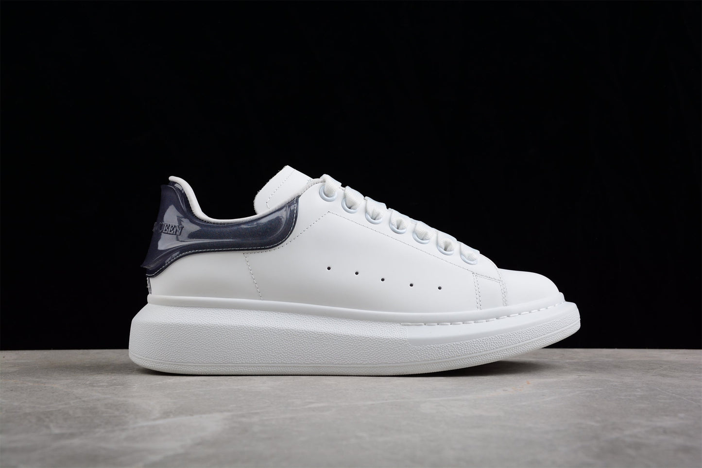 Alexander McQueen Oversized Sneaker in White/Navy
