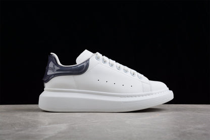 Alexander McQueen Oversized White Navy Leather Sneakers