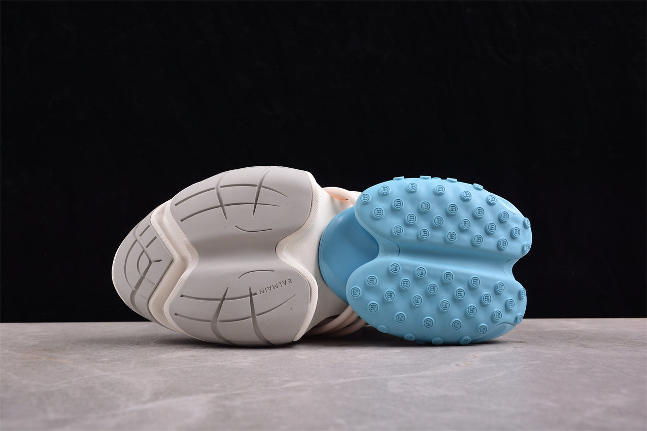Balmain Unicorn Sneakers  Blue/White – Neoprene and Leather