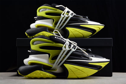 Balmain Unicorn Black Yellow Trainers