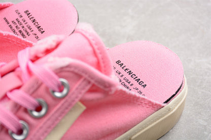 Balenciaga Paris Low VULC Distressed Pink Mule