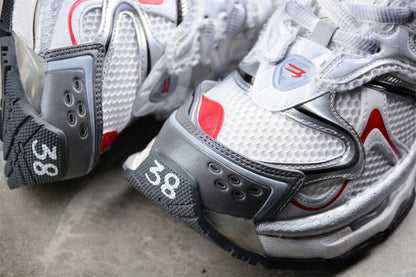 Balenciaga Runner 2.0 White Red Mesh Sneakers