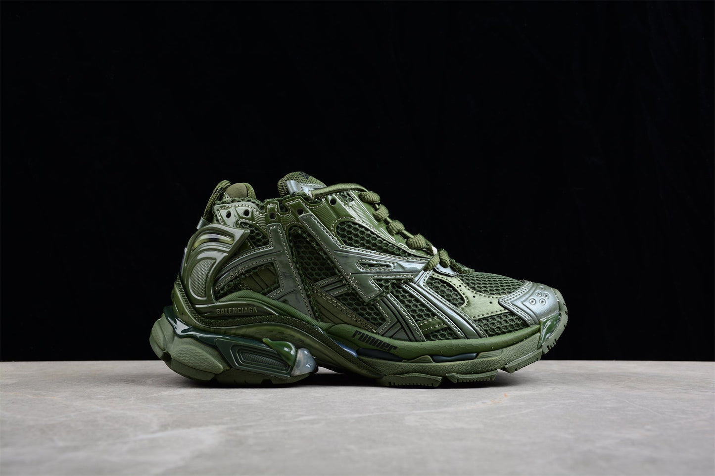 Balenciaga Runner Leather Free Khaki Sneakers