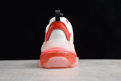 Balenciaga Triple S Clear Sole White Red Sneakers