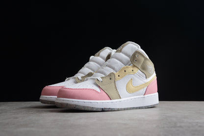 Nike Air Jordan 1 Mid SE White Vivid Green Sneakers