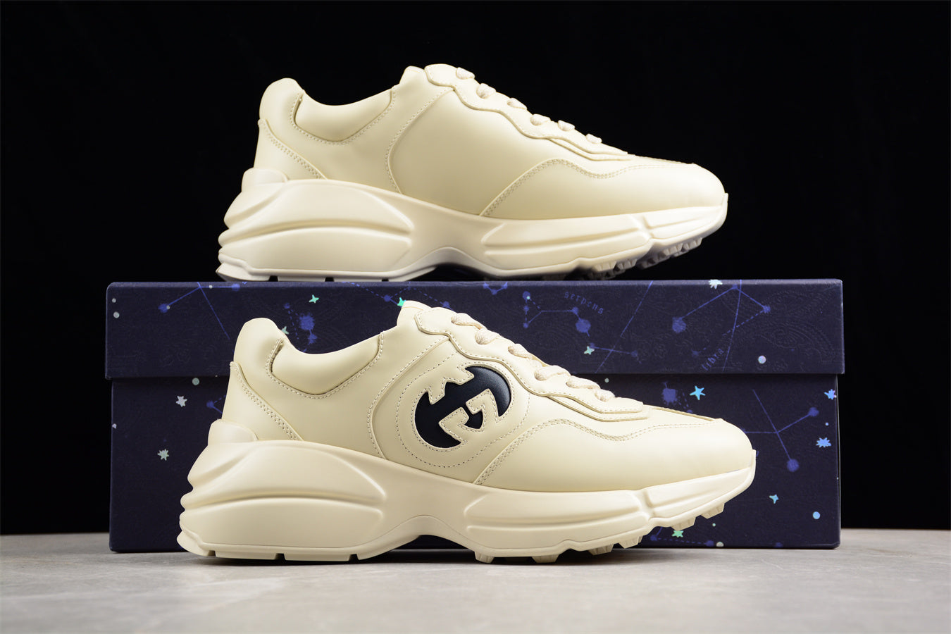 Gucci Interlocking G Rhyton Ivory Sneakers