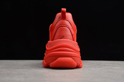 Balenciaga Triple S Allover Logo Red Sneakers