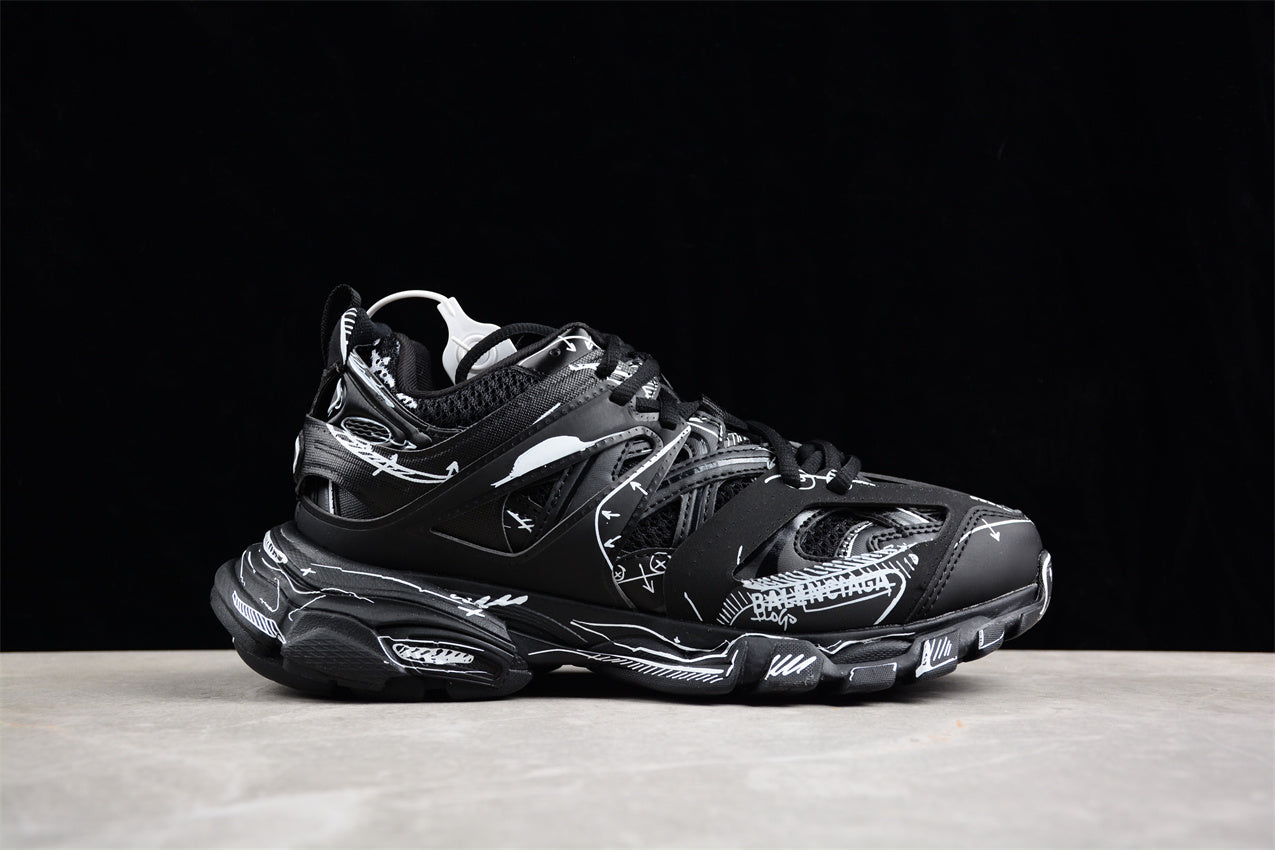 Balenciaga Track Sketch-Print Panelled Sneaker