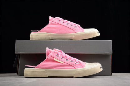 Balenciaga Paris Low VULC Distressed Pink Mule