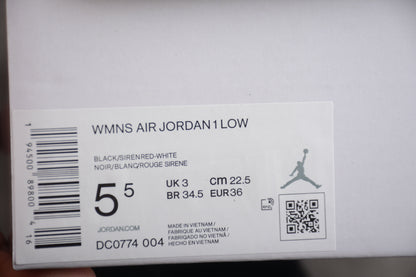 Air Jordan 1 Low Siren Red Sneakers