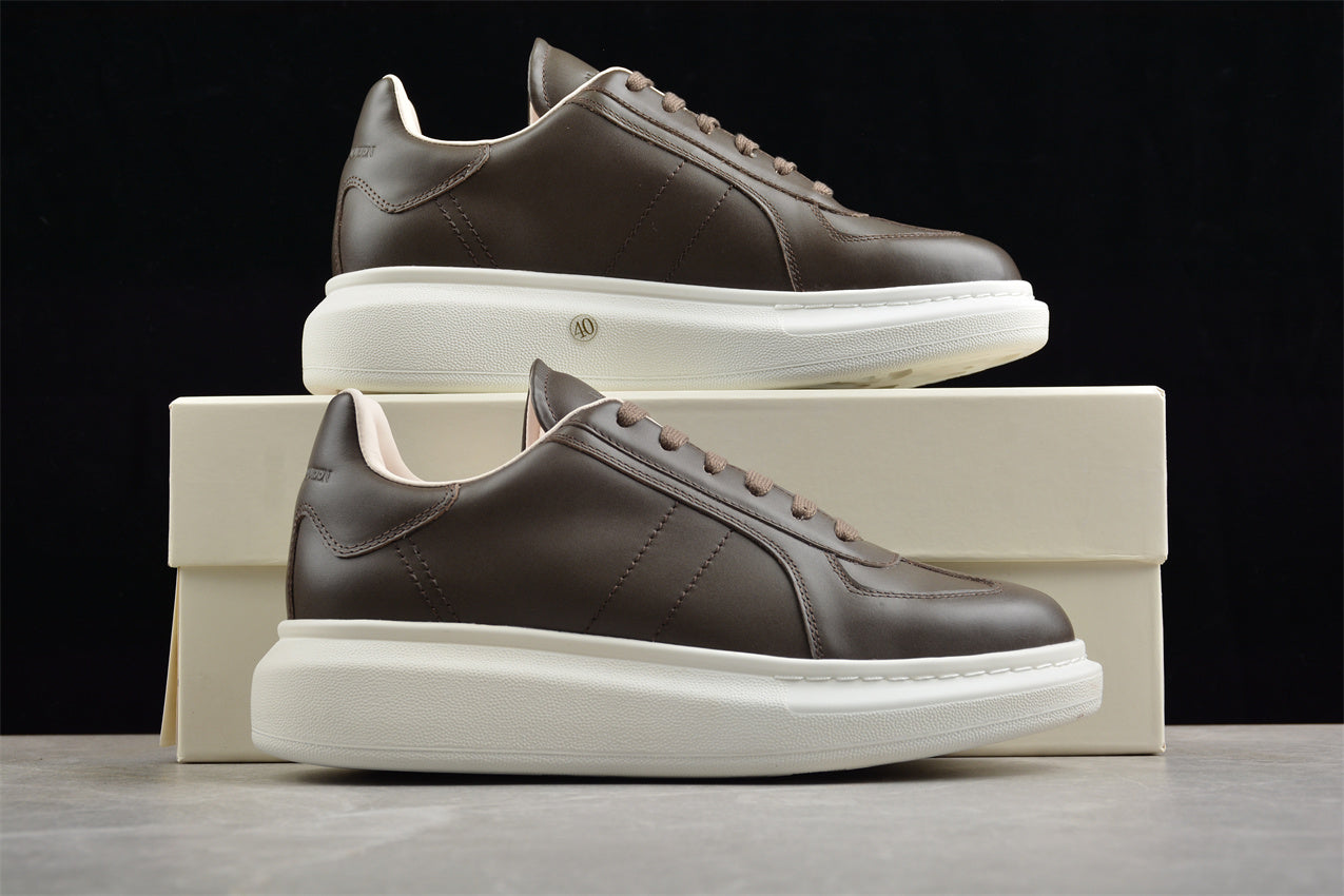 Alexander McQueen Oversized Leather Sneakers in Brown