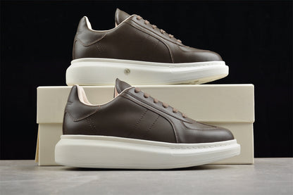 Alexander McQueen Oversized Brown Leather Sneakers