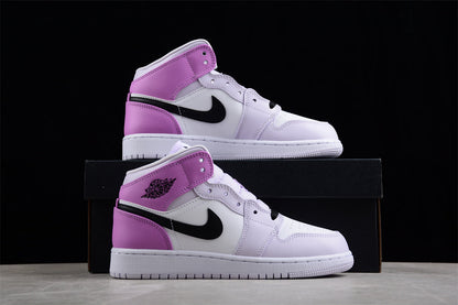 Nike Air Jordan 1 Mid GS Barely Grape Sneakers