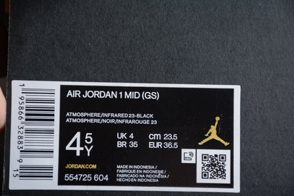 Air Jordan 1 Mid Black Atmosphere Sneakers