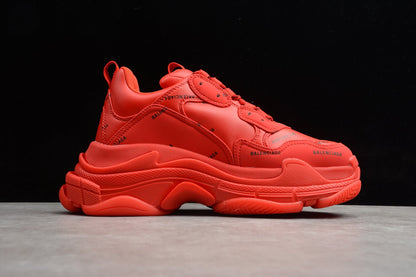 Balenciaga Triple S Allover Logo Red Sneakers