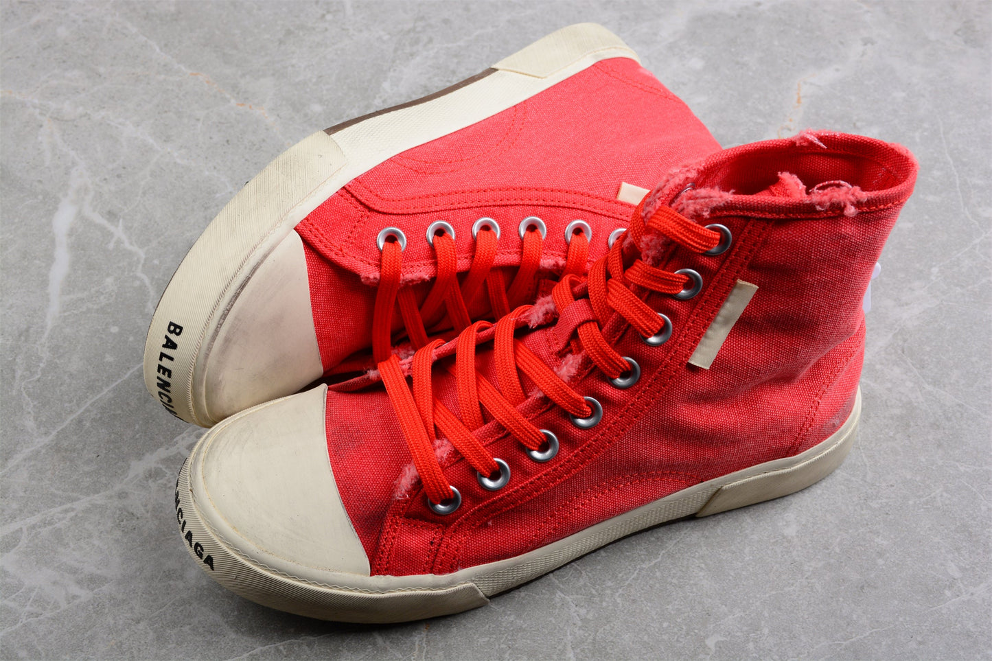 Balenciaga Paris Hi-Top Red White Sneakers