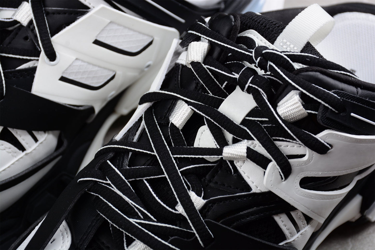 Balenciaga Track Mule White Black